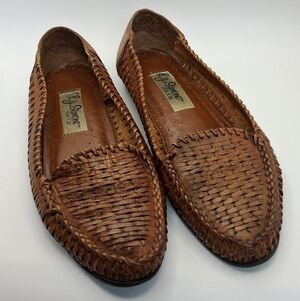 Vintage L.J. Simone New York Leather Huarache Flats